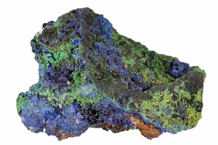 Sparkling Azurite and Malachite Crystal Cluster - Morocco #104388
